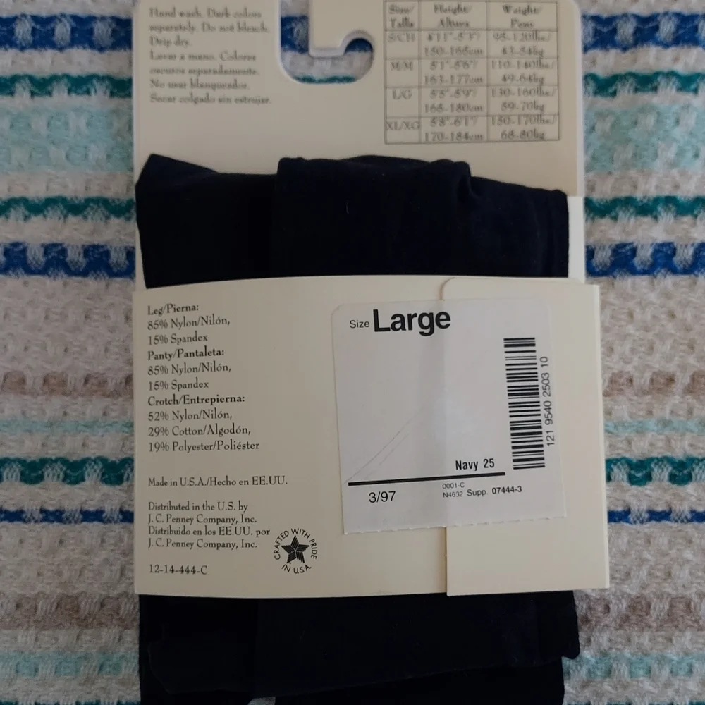 Opaque tights with Control Top in NAVY Size Large